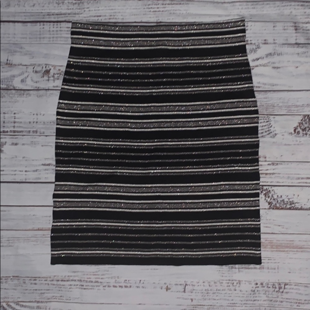 Loft Striped Pencil Skirt